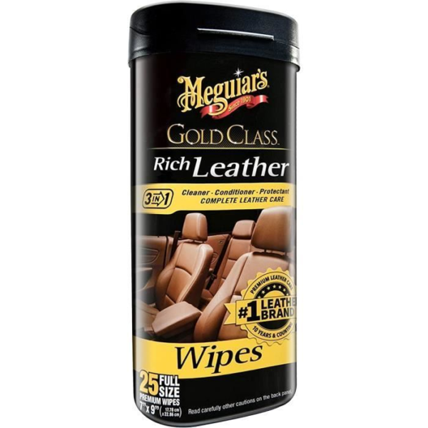 MEGUIAR'S - LEATHER CLEANING AND NOURISHING WIPES